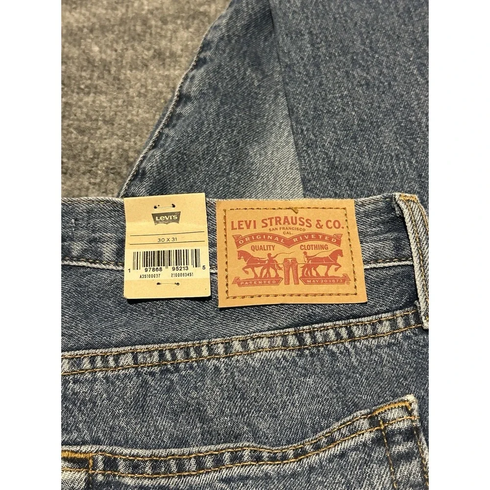 Levis 94 Baggy Wide Leg Jeans Mens 30x31 Blue  Denim Zip Fly  Pants NWT